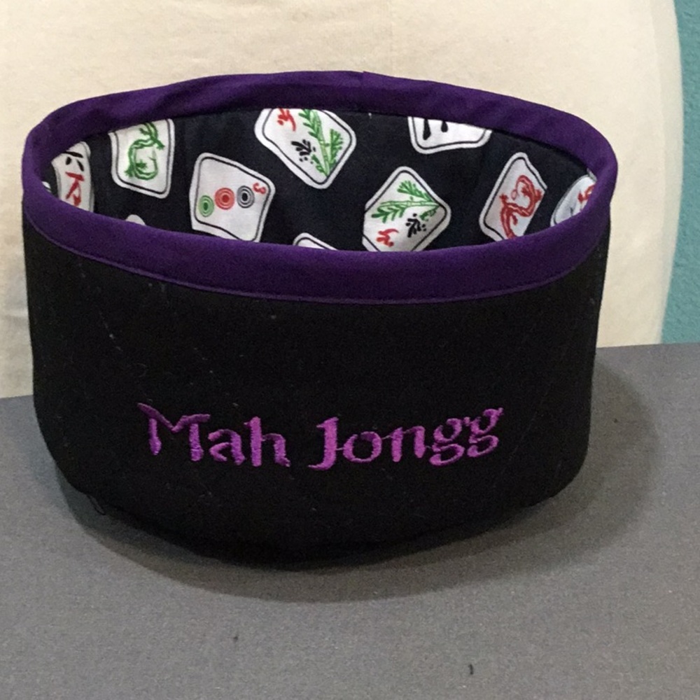 Custom embroidered Mahjongg betting bowl